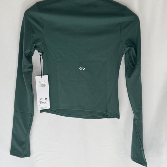 ALO Yoga Softsculpt 1/4 Zip Longsleeve NWT Clover Green - Picture 7 of 10